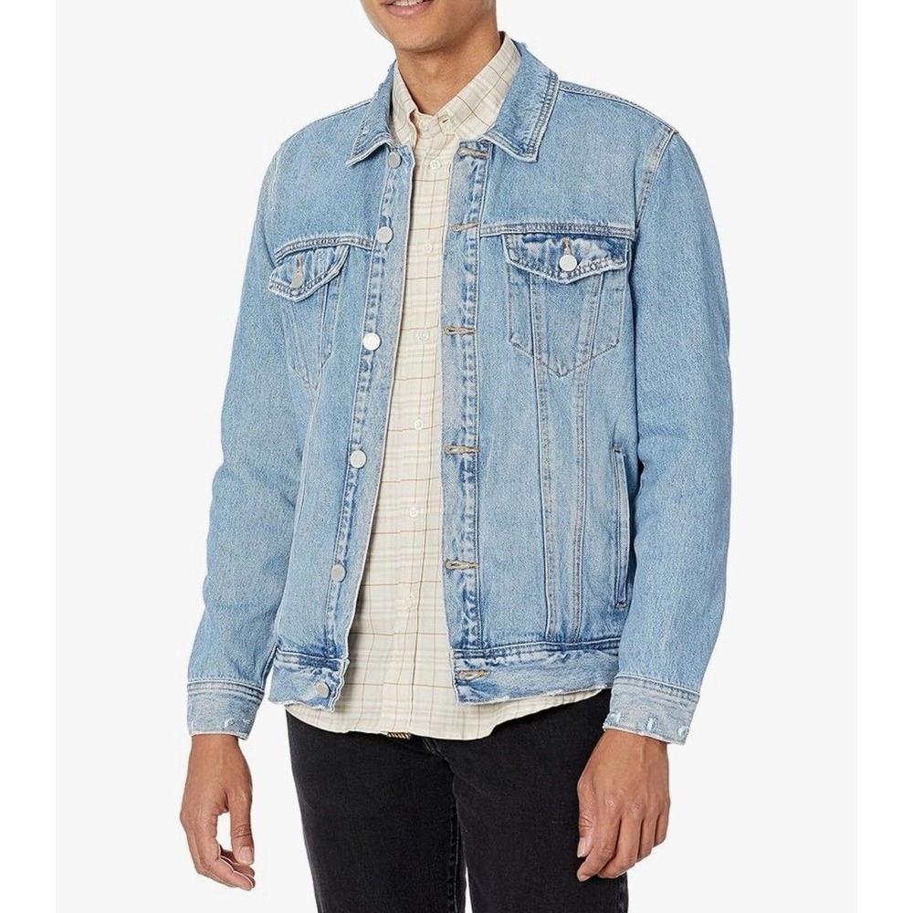 BLANKNYC Men's Denim Jacket Distressed Blue XL NWT MSRP $128